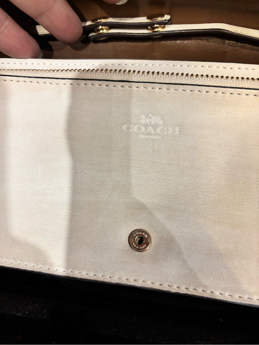 Coach Signature Canvas Crossbody in Khaki and Chalk - Picture 5 of 7
